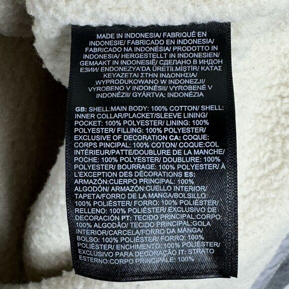 The North Face Campshire Shirt Jacket Mens Large Gray Sherpa Lined Organic Fiber - Picture 6 of 8